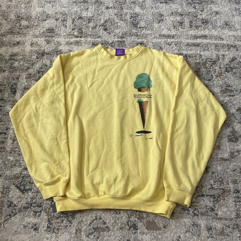 Cody Ko “Sugar High” 2021 Official Merch Yellow Sweatshirt Adult Size Medium